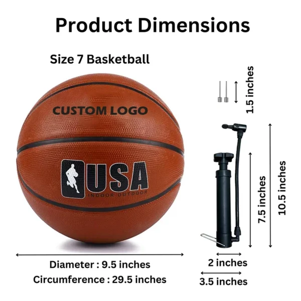 High Quality Outdoor Basketballs Ball Official Size Advanced PU Leather Size 7 for Improving Ball Handling Shooting Training
