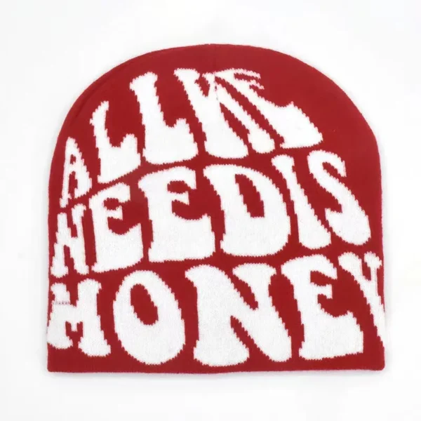 Wholesale Stock Custom Graphic Design Printed Jacquard Woven Knitted Streetwear Beanies Caps Skully Hat Y2K Reversible Beanie