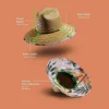 Summer Lifeguard Straw Paper Hat Under Custom Men Summer Printing Beach Hat Surf Lifeguard With logo Straw Hat