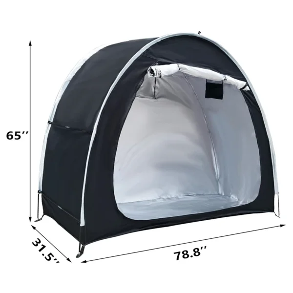 H5905a4a6d4614169bd65b991e5793495B.webp Bike Storage Tent Shed Large Outdoor Waterproof Bicycle Covers Shelter Outside Portable Sheds for Lawn Mower Garden Tools