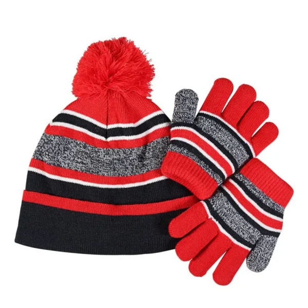 Low MOQ Custom Kid Beanie Manufacturers All Over Print Jacquard Y2K Gothic No Cuff Fold Cuffless Winter Cap Knit Hat With Logo