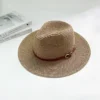H67d8198d64a3487aba0fdb1b8d7c13ceN.webp Stock Women Paper Straw Hat Panama Large Wide Brim Straw Floppy Hat Summer Sun Fashion Broad Beach Hats for Women and Men