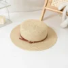 H74a496a82f754355aafcf689b5475667d.webp Stock Women Paper Straw Hat Panama Large Wide Brim Straw Floppy Hat Summer Sun Fashion Broad Beach Hats for Women and Men