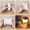 Factory Wholesale 4 in 1 USB Retractable LED Wooden Handle Light Creative Wooden Handle Telescopic Folding Led Touch Lamp
