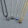 Wholesale World Necklace Round Football Pendant Personalised Fashion Soccer Simple Stainless Steel Chain Necklace for Celebrate