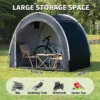 H808531d696984c369460f8ae1d6af72bi.webp Bike Storage Tent Shed Large Outdoor Waterproof Bicycle Covers Shelter Outside Portable Sheds for Lawn Mower Garden Tools