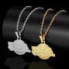 Wholesale 18k Gold Plated Basketball Team Necklace Pendant Custom Iced Out 925 Silver Quality Pendants Hip Hop Jewelry