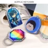 Custom Self Defense Keychain Promotional Gift Printed Glitter Acrylic PVC Metal Fabric Design Soft Hard Enamel Keychains