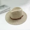 Hac0b1e11fd85459db37a9043e4228973q.webp Stock Women Paper Straw Hat Panama Large Wide Brim Straw Floppy Hat Summer Sun Fashion Broad Beach Hats for Women and Men