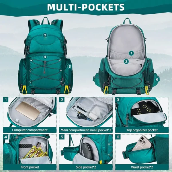 Outdoor Hiking Colorful Folding Bag Backpack Waterproof Backpack Large Capacity Lightweight Printed Logo Travel Sports Backpack