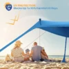 Factory Beach Tent Pop up Shade Beach Canopy Portable Sun Shelter Extra Windproof Rope Stable Sun Protection for Family Outdoor