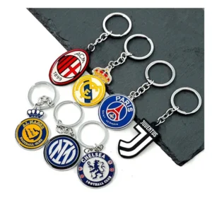 Football Sports Keychain Championship National Team Metal Keyring Club Pendant Charm Fans Souvenir Country Flag Soccer Keychain