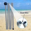 Factory Beach Tent Pop up Shade Beach Canopy Portable Sun Shelter Extra Windproof Rope Stable Sun Protection for Family Outdoor