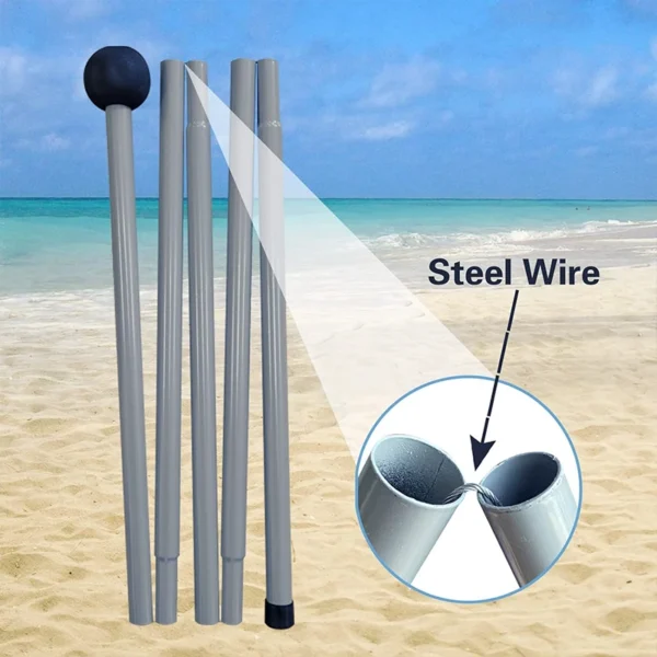 Factory Beach Tent Pop up Shade Beach Canopy Portable Sun Shelter Extra Windproof Rope Stable Sun Protection for Family Outdoor